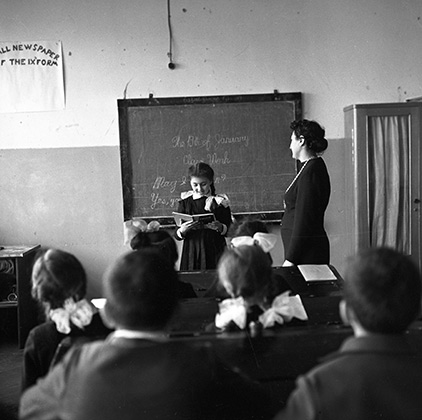 Урок английского языка в одной из школ, 1966 год.