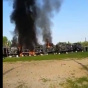 Появилось видео пожара в воинской части в РФ