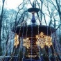 В киевском парке фонтан "нарядили" в новогоднюю иллюминацию