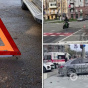 У Києві біля ТРЦ "Гулівер" Mercedes, після зіткнення з КІА, відкинуло на пішохідну зону