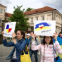 Украинцы в Варшаве провели марш благодарности польскому народу