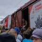 Жителі російського міста билися за кашу біля "поїзда перемоги"