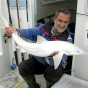 Британец выловил редчайшую акулу белого окраса