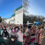 У Києво-Печерську лавру на останню перед виселенням службу УПЦ МП прийшло кілька сотень вірян