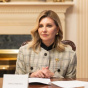 Український шик у Нью-Йорку: Олена Зеленська провела важливу зустріч у ефектному жакеті за майже 40 тисяч грн