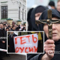 У Києво-Печерській лаврі облили водою активістів, які вимагали вигнати УПЦ МП з монастиря