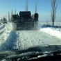 На Николаевщине транспортный коллапс, дороги пытаются чистить бронетехникой (фото)