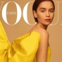 Эмилия Кларк в ярко-желтом платье блистает на обложке Vogue