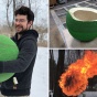 Огромный зелёный шар из 42 тысяч спичек всего за год работы (ФОТО)