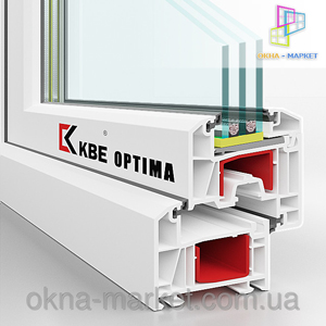 Окна KBE Optima в разрезе, интернет магазин "Окна Маркет"