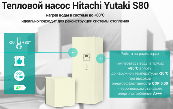 Тепловои? насос Hitachi Yutaki S