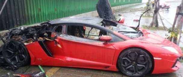 В Тайвани разбили очередной Lamborghini