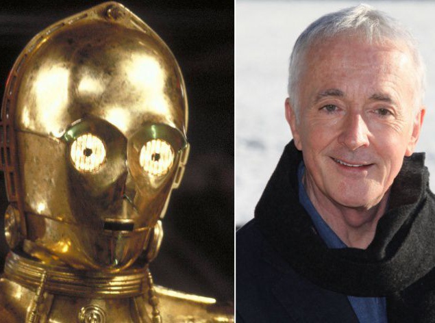Имя Энтони Дэниэлс (68). Персонаж C-3PO — андроид, способный найти общий язык с кем угодно и при любых обстоятельствах. До "Звездных войн" Выпускник одной из драматических школ Лондона и диктор на BBC. Как Джорджу Лукасу удалось заполучить в проект этого молодого человека (и, более того, заставить сыграть робота!) — до сих пор остается загадкой: Дэниэлс ненавидел фантастическое кино. Сегодня Появляющийся во всех фильмах звездной франшизы Дэниэлс — полноценный телевизионный актер, снимавшийся, в частности, в криминальном сериале "Главный подозреваемый" с Хелен Миррен. В свободное от съемок время читает лекции о технологиях в области развлекательной индустрии студентам Университета Карнеги.