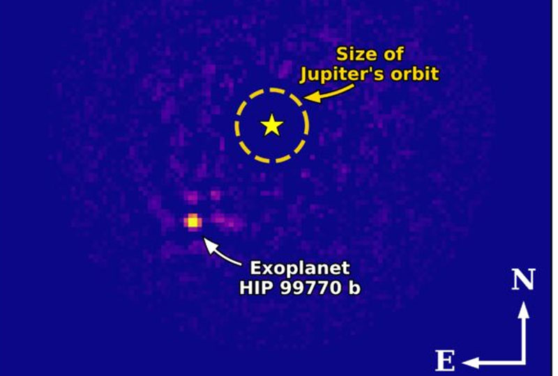 Источник изображения: One of the Subaru images of HIP-99770b. ( T. Currie/Subaru Telescope/UTSA)