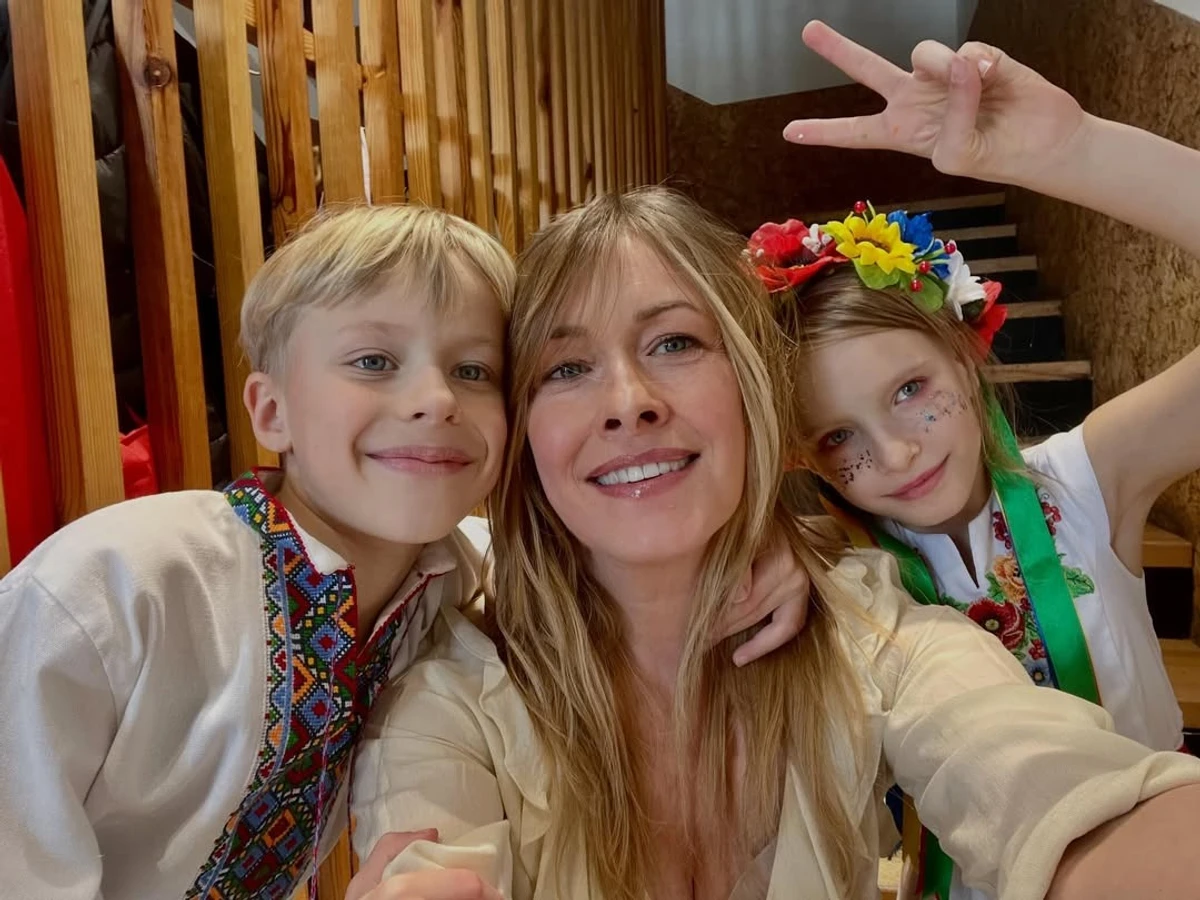 Олена Кравець та її діти