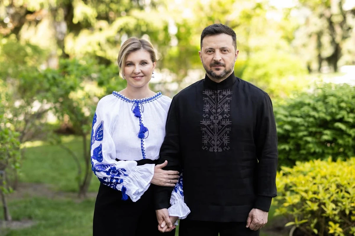 Володимир Олена Зеленські у вишиванках привітали зі святом