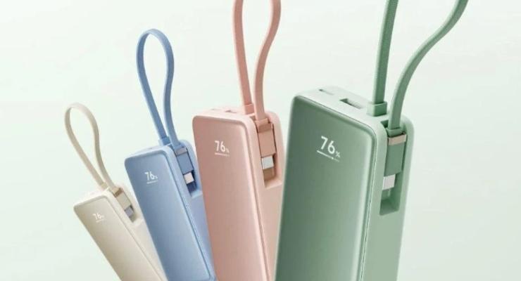 Xiaomi показала стильний бюджетний павербанк з екраном і кабелем-ремінцем