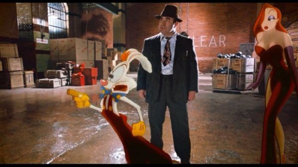9. Кто Подставил Кролика Роджера? (1998). Сочетание 2D-анимации с живыми актерами, делалось и ранее, но но никто и никогда не делал это как хорошо или как легко, как удалось это сделать Роберту Земекису в фильме Кто подставил "Кролика Роджера". Именно тогда Земекис изобрел современный эффекты съемки кино с синим экраном. В то время казалось, что эксперимент обречен на неудачу, но теперь он используется практически во всех голливудских фильмах для создания спецэффектов.