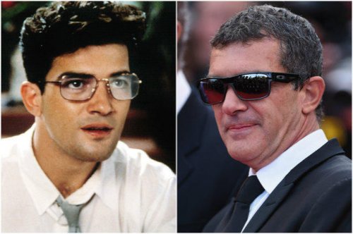Антонио Бандерас в 1988 году и сейчас