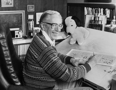 Чарльз Шульц (Charles Schulz) и Снупи.