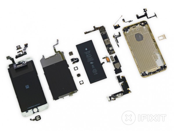 Гигант повержен! iPhone 6 Plus получает 7 из 10 баллов по простоте ремонта. Это шаг вперед по сравнению с iPhone 5s.