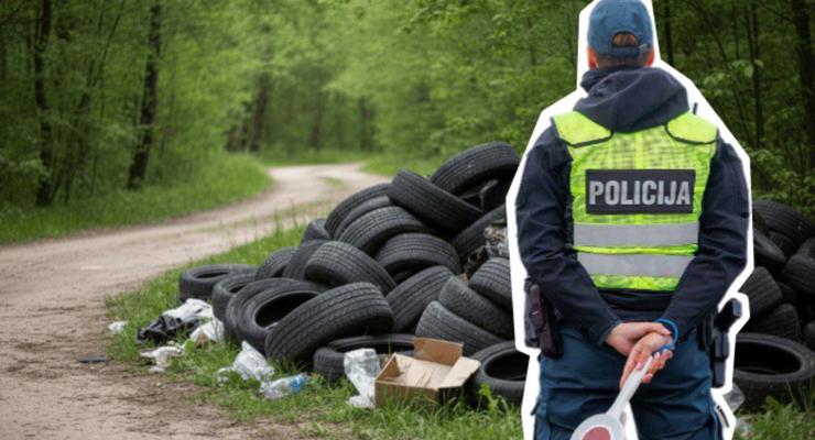 Литва бореться із забрудненням: суворі штрафи за викинуті шини