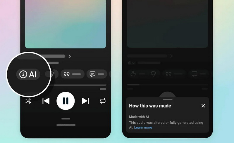 Мітки та генеративний штучний інтелект: YouTube Music