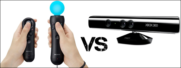 Манипулятор PlayStation Move (слева) и контроллер Kinect (иллюстрация ByteNow).